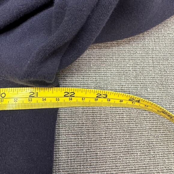 Y2K Armani Exchange Men‎ L Navy Logo Sweater 1/4 zip Mock Preppy Grunge Pullover - Picture 8 of 10